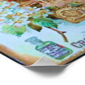 カニかわいらしリンゴ香料広告 ポスター (角)