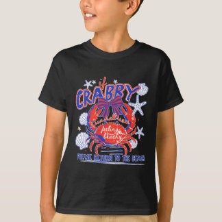 カニがイラついたらビーチに戻ってねデザイン Tシャツ