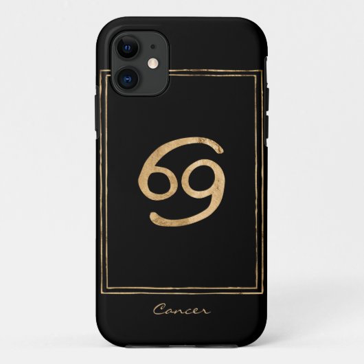 カニが打った金ゴールド〔占星術の〕十二宮図誕生日 Case-Mate iPhoneケース (裏面)