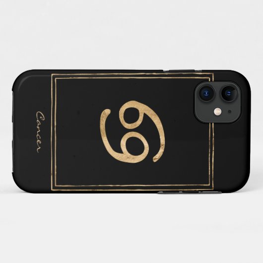 カニが打った金ゴールド〔占星術の〕十二宮図誕生日 Case-Mate iPhoneケース (裏面(横))