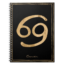 カニが様式占星術を打ち上げた金ゴールドを癌 ノートブック