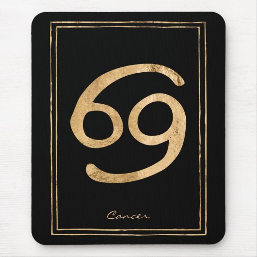 カニが様式占星術を打ち上げた金ゴールドを癌 マウスパッド (正面)