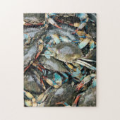 カニが石岸の自然海を這カラフルい越える ジグソーパズル (縦)