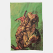 カニが背中に現れるヴィンセント・ヴァン・ゴッホ キッチンタオル (縦)