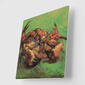 カニが背中に現れるヴィンセント・ヴァン・ゴッホ スクエア壁時計 (傾斜)