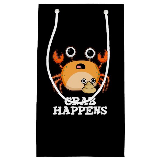カニが起こおもしろいる動物プンダークBG スモールペーパーバッグ (正面)