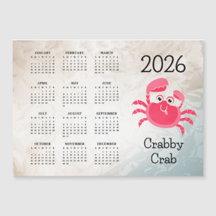 カニっぽいカニ デザイン 2026年 カレンダー
