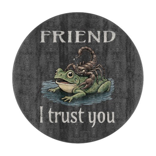 カニとカエル - 友よ、信じる カッティングボード (正面)
