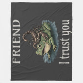 カニとカエル - 友よ、信じる フリースブランケット (正面)