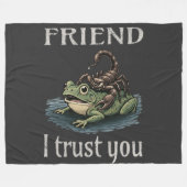 カニとカエル - 友よ、信じる フリースブランケット (正面(横))