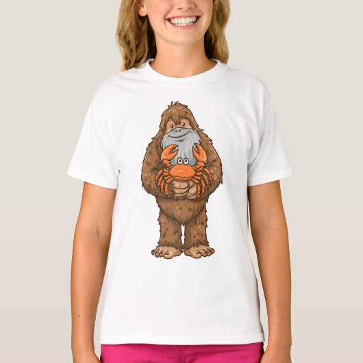 カニとビッグフットのTシャツ Tシャツ (正面)