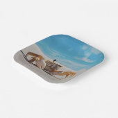 カニとビーチをテーマ ペーパープレート (傾斜あり)