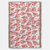 カニとロブスター。シーフード。 スローブランケット (正面縦)