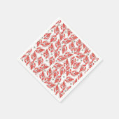 カニとロブスター。シーフード。ペーパー スタンダードカクテルナプキン (角)