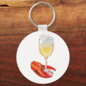 カニとワイン キーホルダー (正面)