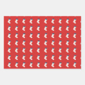 カニと沿岸のクリスマスストッキング ラッピングペーパーシート (正面2)