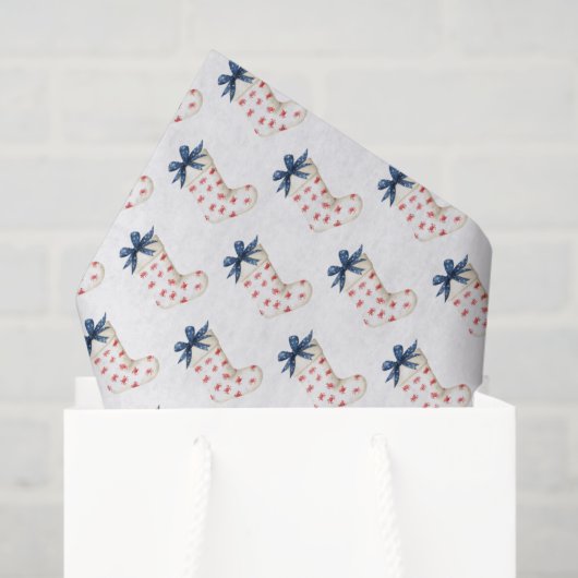 カニと沿岸のクリスマスストッキング 薄葉紙 (ギフトバッグ)