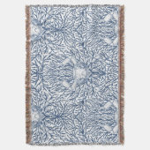 カニと海の雑草、白とナビの沿岸の夏 スローブランケット (正面縦)