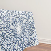 カニと海の雑草、白とナビの沿岸の夏 テーブルクロス (インサイチュ)