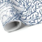 カニと海の雑草、白とナビの沿岸の夏 ラッピングペーパー (ロールコーナー)
