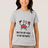 カニと自信 – カニのキャラクターTシャツ トライブレンドTシャツ (正面)