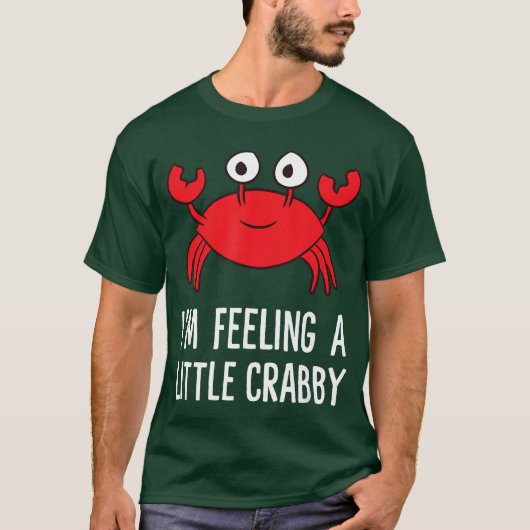 カニになってるみたい Funny Cartoon Crab Lobs Tシャツ (正面)