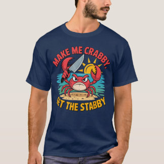 カニになりそうなほどイライラするスタビーなユーモラスなカートゥーン ビーチサイド Tシャツ