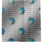 カニに癌を負わせる シャワーカーテン (正面)