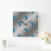 カニに癌を負わせる スクエア壁時計 (ホーム)