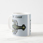 カニのがん、ヴィンテージの〔占星術の〕十二宮図 コーヒーマグカップ (正面左)