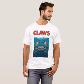 カニのはさみパロディTシャツ | 海洋映画パロディ Tシャツ (正面フル)
