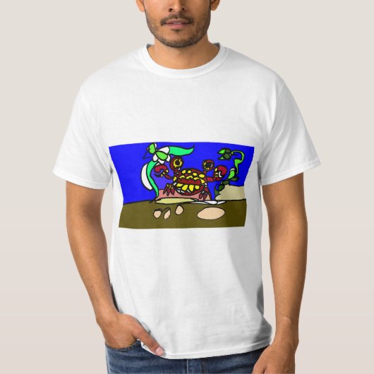 カニのアート Tシャツ (正面)