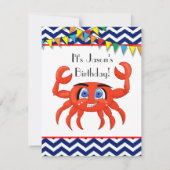 カニのイラスト招待状 招待状 (裏面)