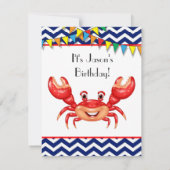 カニのイラスト招待状 招待状 (裏面)