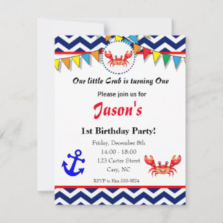 カニのイラスト招待状 招待状