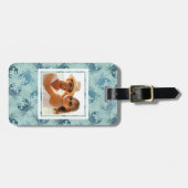 カニのカスタムな写真の絞り染めパターン ラゲッジタグ (正面横)