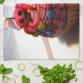 カニのカップケーキ キッチンタオル (折り畳み)