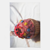 カニのカップケーキ キッチンタオル (縦)