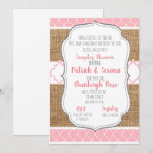 カニのカップル シャワー 招待状 (正面/裏面)