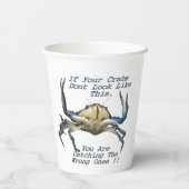 カニのキャッチ、おもしろい紙パーティーカップ 紙コップ (裏面)