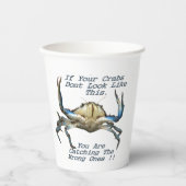 カニのキャッチ、おもしろい紙パーティーカップ 紙コップ (正面)