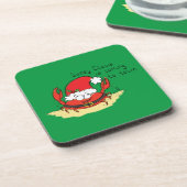カニのクリスマスのトロピカルおもしろい コースター (左側)