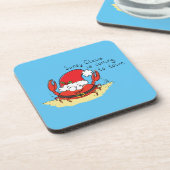 カニのクリスマスのトロピカルおもしろい コースター (左側)