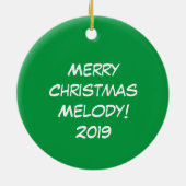 カニのクリスマスのトロピカルおもしろい セラミックオーナメント (裏面)