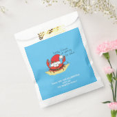 カニのクリスマスのトロピカルおもしろい フェイバーバッグ (封をした状態)