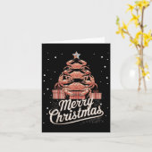 カニのクリスマスツリーカニのクリスマスツリータンクトップ3 カード (黄色い花)