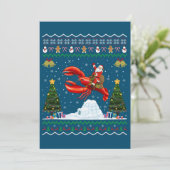 カニのクリスマスプレゼントサンタカニ乗馬 招待状 (スタンド正面)