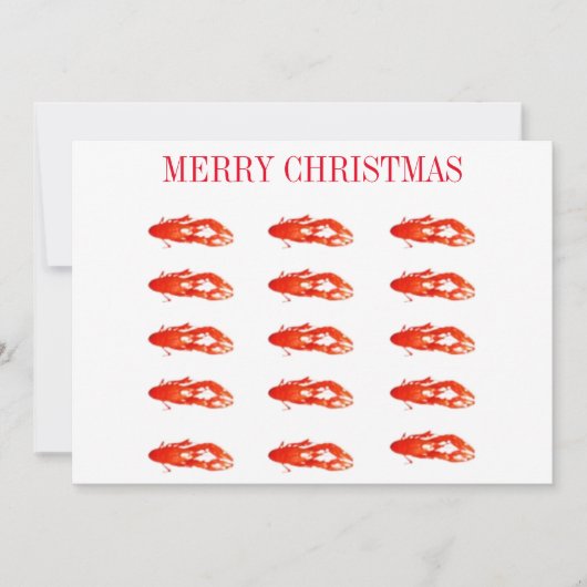 カニのクリスマス シーズンカード (正面)