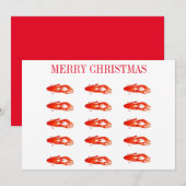 カニのクリスマス シーズンカード (正面/裏面)