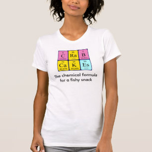 カニのケーキの定期的なテーブルフレーズシャツ Tシャツ